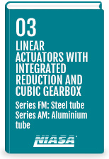 Linear actuators wtih integrated reduction and cubic gearbox